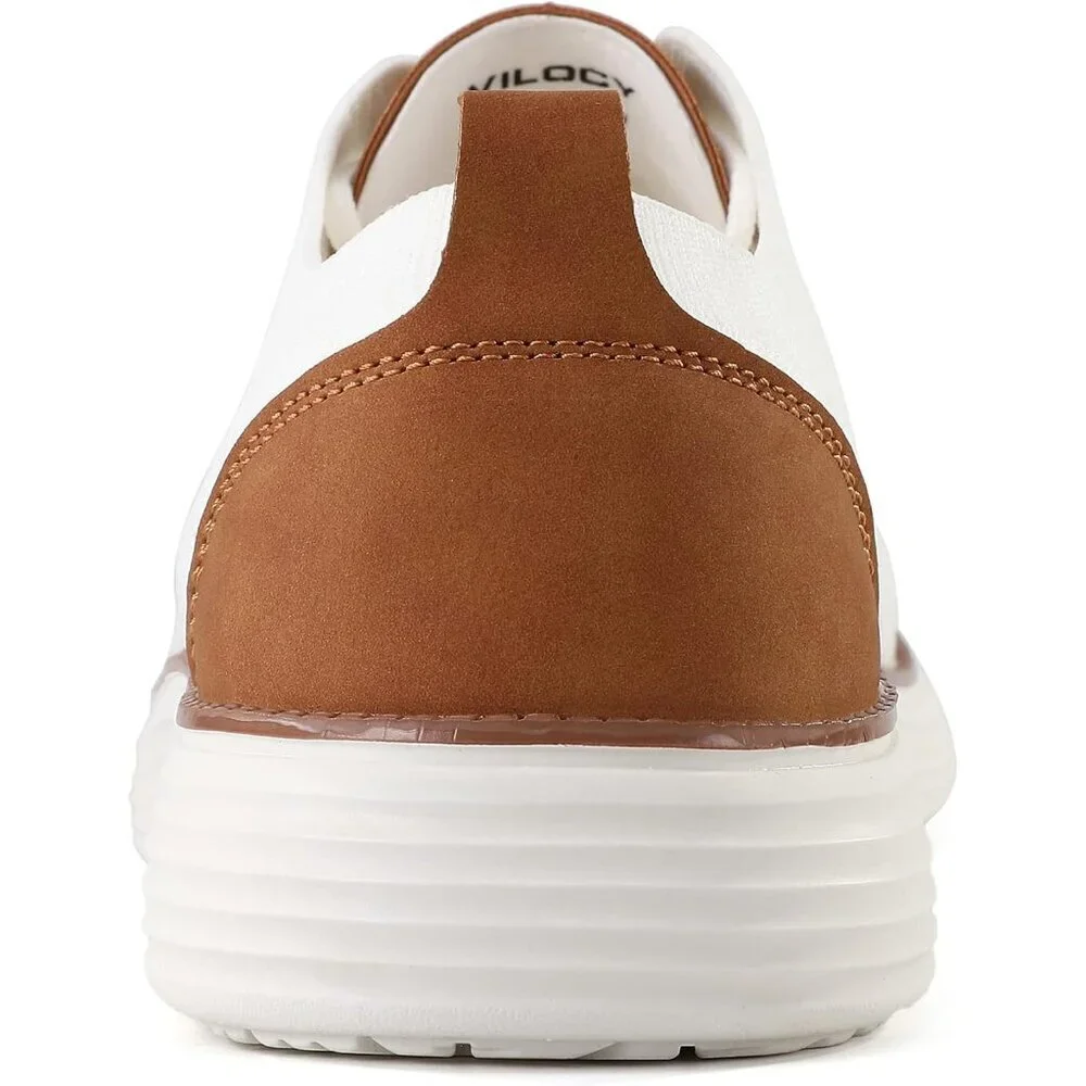 Men White Casual Sneakers Mesh Breathable Walking Tennis Lace up Shoes